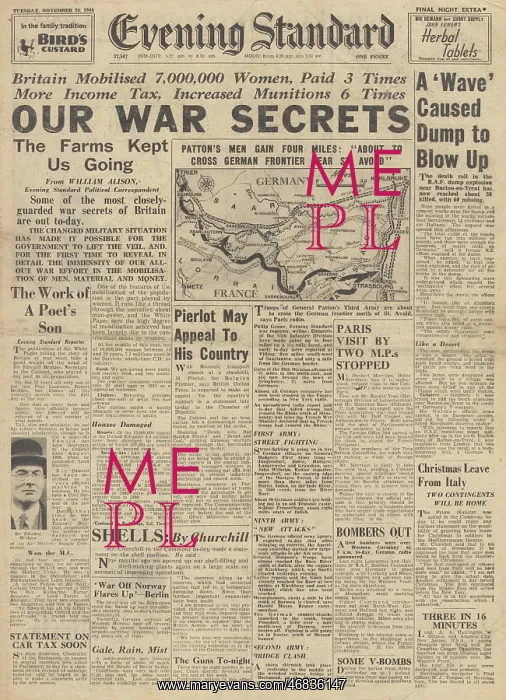 : Evening Standard - Government release war effort details : Evening Standard - Government release war effort details