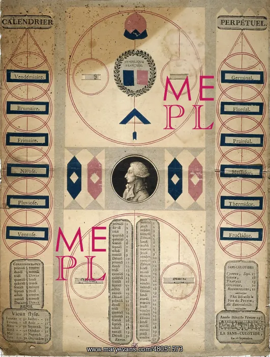 : Everlasting Calendar. Paris, Musee Carnavalet : Everlasting Calendar. Paris, Musee Carnavalet