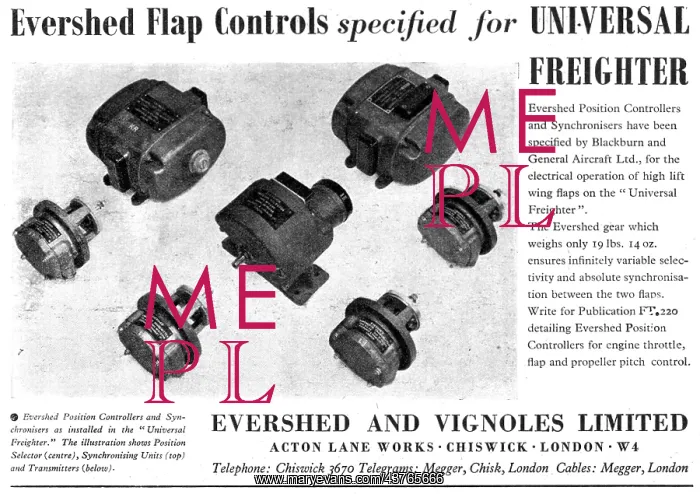 : Evershed & Vignoles Aircraft Controls : Evershed & Vignoles Aircraft Controls