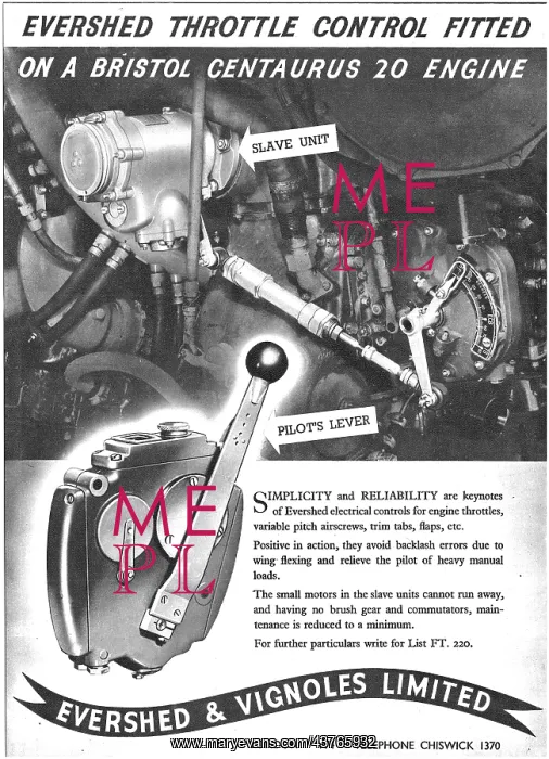 : Evershed & Vignoles Aircraft Controls : Evershed & Vignoles Aircraft Controls
