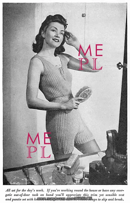 : Everyday knitted underwear, circa 1941 : Everyday knitted underwear, circa 1941