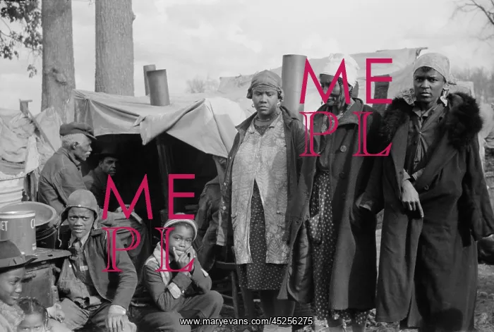 : Evicted African American sharecroppers protest : Evicted African American sharecroppers protest