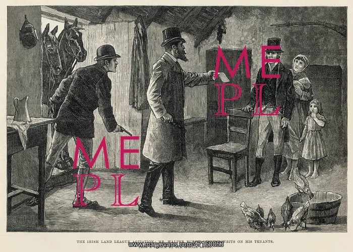 : Eviction notice on Irish tenant, 1881 : Eviction notice on Irish tenant, 1881