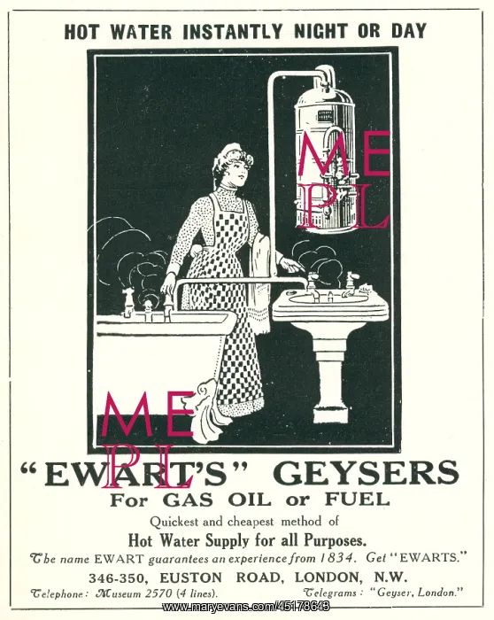 : Ewarts Geyser Advertisement : Ewarts Geyser Advertisement