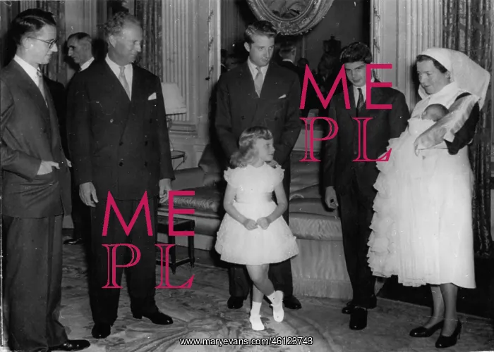 : Ex-King Leopold and his baby daughter : Ex-King Leopold and his baby daughter