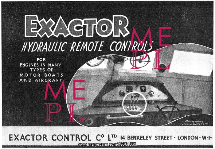 : Exactor Hydraulic Remote Controls 1942 : Exactor Hydraulic Remote Controls 1942