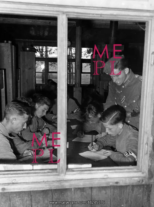 : Exam in a military training camp in Ziegenort, 1943 : Exam in a military training camp in Ziegenort, 1943