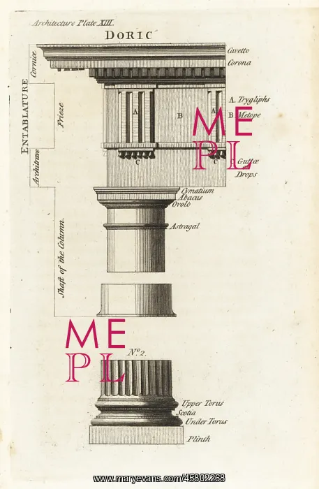: Example of the Doric order, Theatre of Marcellus, Rome : Example of the Doric order, Theatre of Marcellus, Rome
