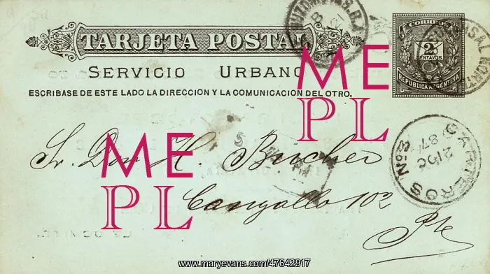 : Example of an early postcard, Argentina, South America : Example of an early postcard, Argentina, South America