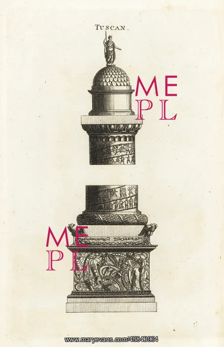 : Example of the Tuscan order from Trajan's Column, Rome : Example of the Tuscan order from Trajan's Column, Rome