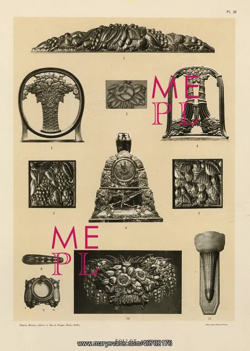 : Examples of bas-relief sculpture by Paul Follot : Examples of bas-relief sculpture by Paul Follot