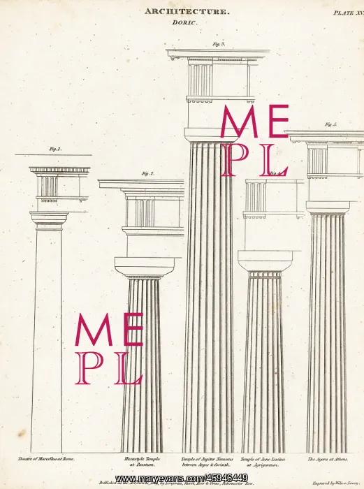 : Examples of Doric pillars or columns : Examples of Doric pillars or columns