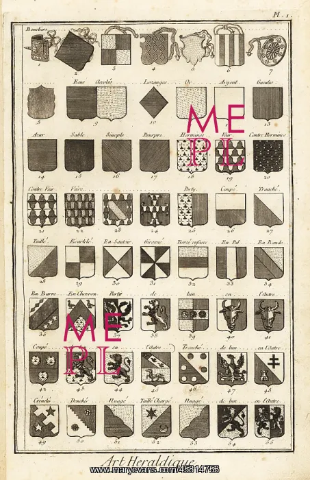 : Examples of heraldic terms describing a coat of arms : Examples of heraldic terms describing a coat of arms