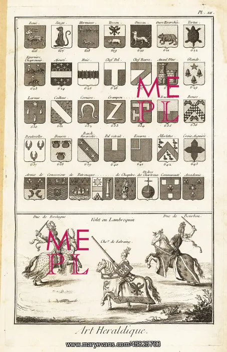 : Examples of heraldic terms describing a coat of arms : Examples of heraldic terms describing a coat of arms