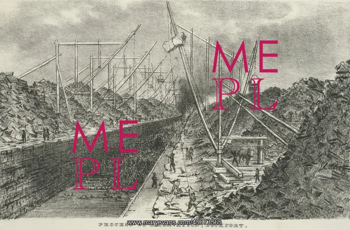 : Excavation of the Erie Canal at the deep cut : Excavation of the Erie Canal at the deep cut