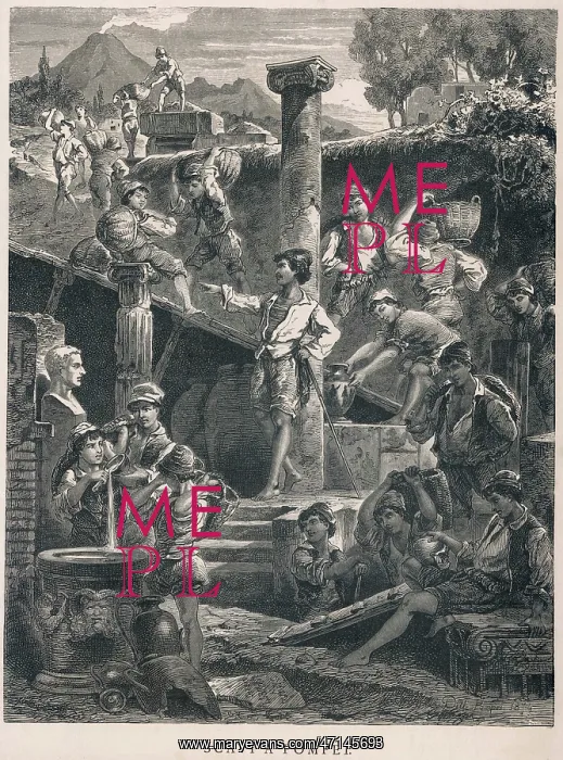  : Excavation in Pompeii