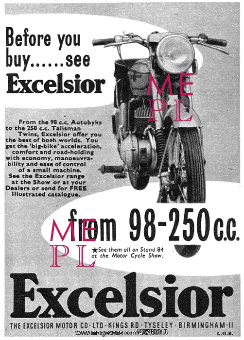 : Excelsior Talisman - Excelsior Motor Cycles 1954 : Excelsior Talisman - Excelsior Motor Cycles 1954