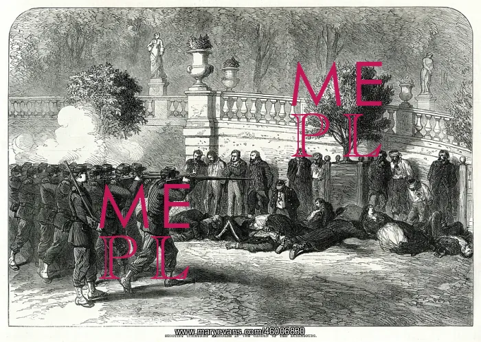 : Executing Communards in the Luxembourg Garden; Paris Commune : Executing Communards in the Luxembourg Garden; Paris Commune