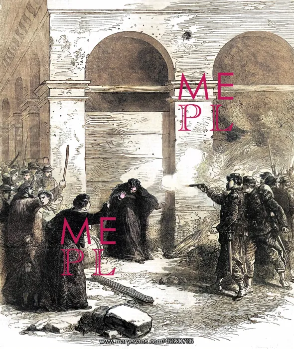 : Execution of a Communard; Paris Commune 1871 : Execution of a Communard; Paris Commune 1871