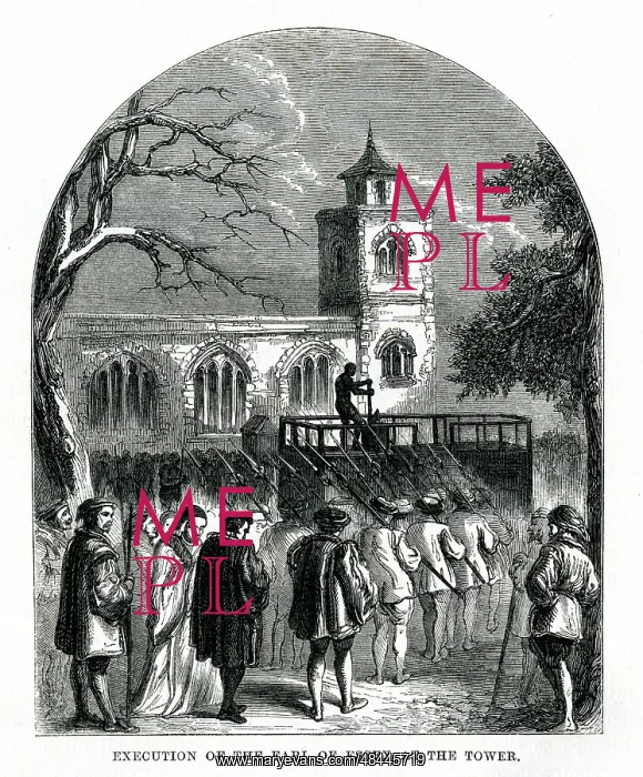 : Execution of the Earl of Essex, Tower of London : Execution of the Earl of Essex, Tower of London