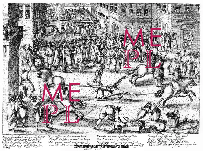 : Execution of Franois Ravaillac : Execution of Franois Ravaillac