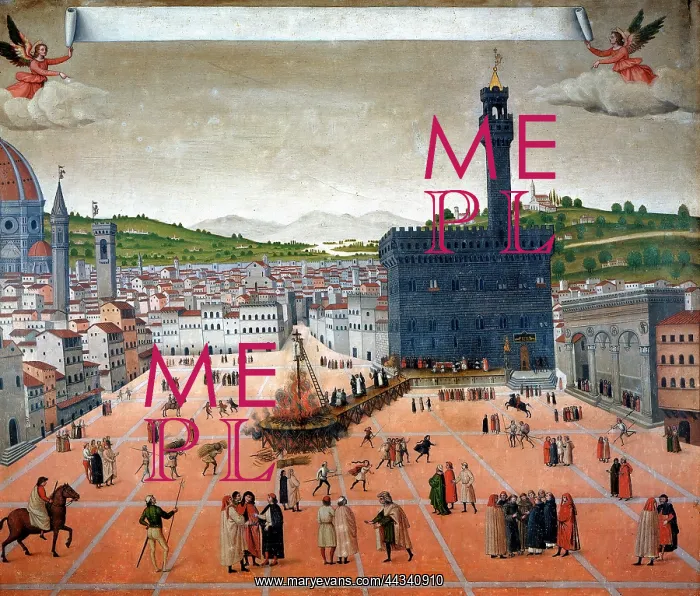 : The execution of Girolamo Savonarola : The execution of Girolamo Savonarola