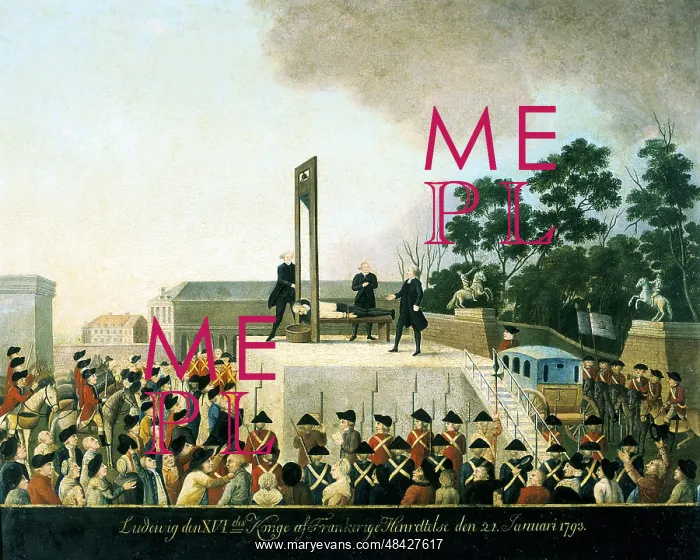 : Execution by guillotine of Louis XVI of France : Execution by guillotine of Louis XVI of France