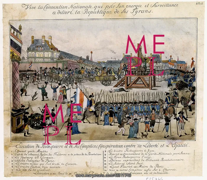 : Execution by guillotine of Robespierre (1758-1794) : Execution by guillotine of Robespierre (1758-1794)