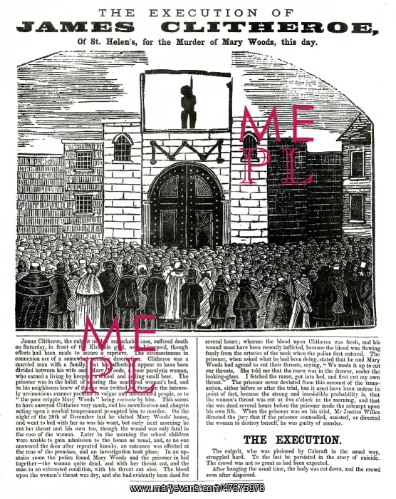 : Execution of James Clitheroe of St Helen's for murder : Execution of James Clitheroe of St Helen's for murder