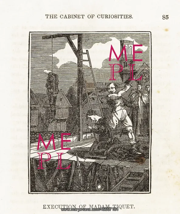 : Execution of Madam Tiquet, Paris, 1699 : Execution of Madam Tiquet, Paris, 1699