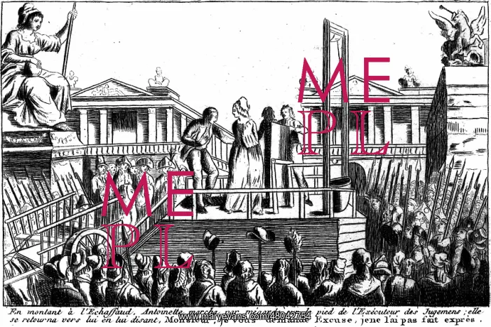 : Execution of Marie-Antoinette (1755-1793), Queen : Execution of Marie-Antoinette (1755-1793), Queen