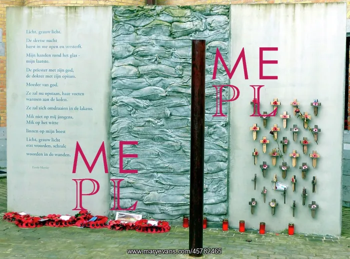 : The Execution Post Memorial, Poperinghe Town Hall : The Execution Post Memorial, Poperinghe Town Hall