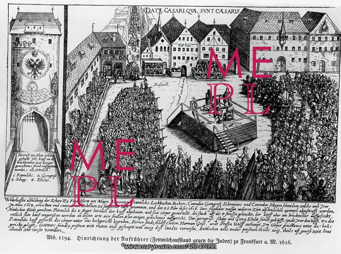 : Execution of the rebels of the Fettmilch Uprising, 1616 : Execution of the rebels of the Fettmilch Uprising, 1616