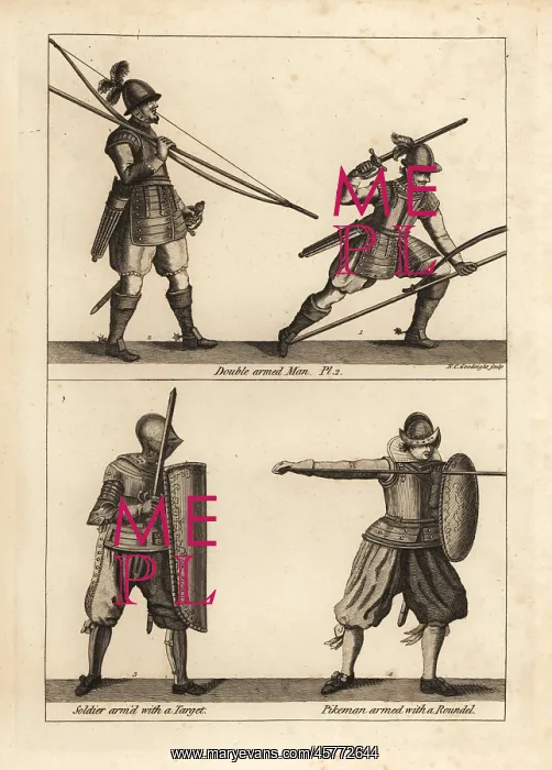 : Exercise of the double-armed man with bow and pike : Exercise of the double-armed man with bow and pike