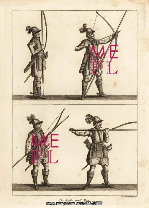 : Exercise of the double-armed man with bow and pike : Exercise of the double-armed man with bow and pike