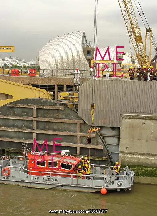 : Exercise Tideway at the Thames Barrier, Woolwich : Exercise Tideway at the Thames Barrier, Woolwich