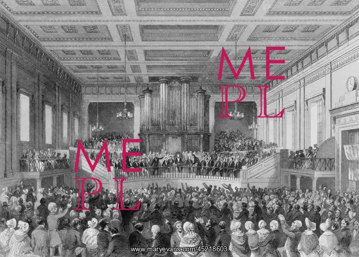 : Exeter Hall filled with a large crowd for ? : Exeter Hall filled with a large crowd for ?