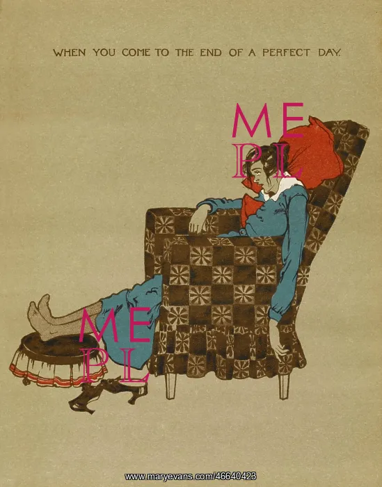 : Exhausted lady slumped in a chair, WW1 : Exhausted lady slumped in a chair, WW1