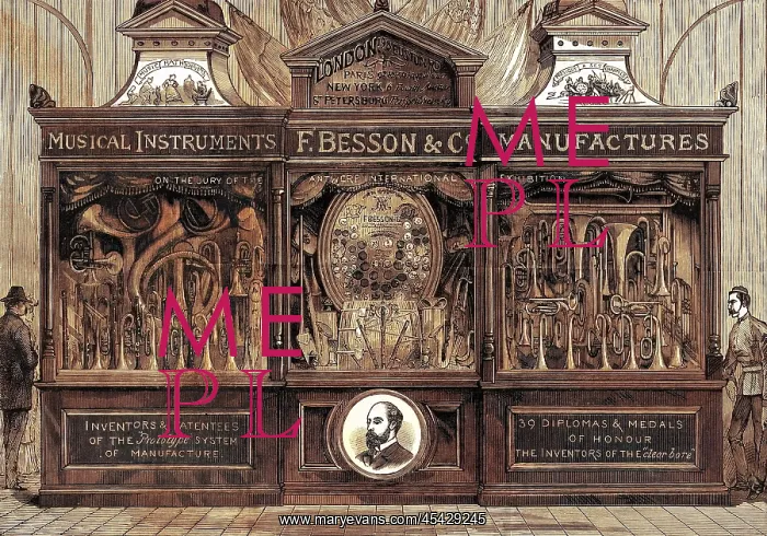 : Exhibit of Besson's musical instruments 1885 : Exhibit of Besson's musical instruments 1885