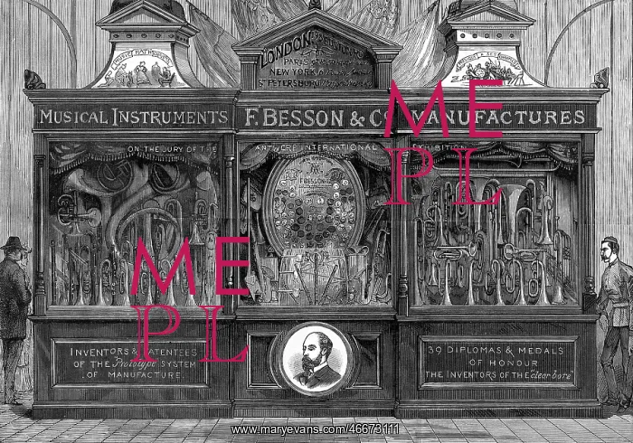 : Exhibit of Besson's musical instruments 1885 : Exhibit of Besson's musical instruments 1885