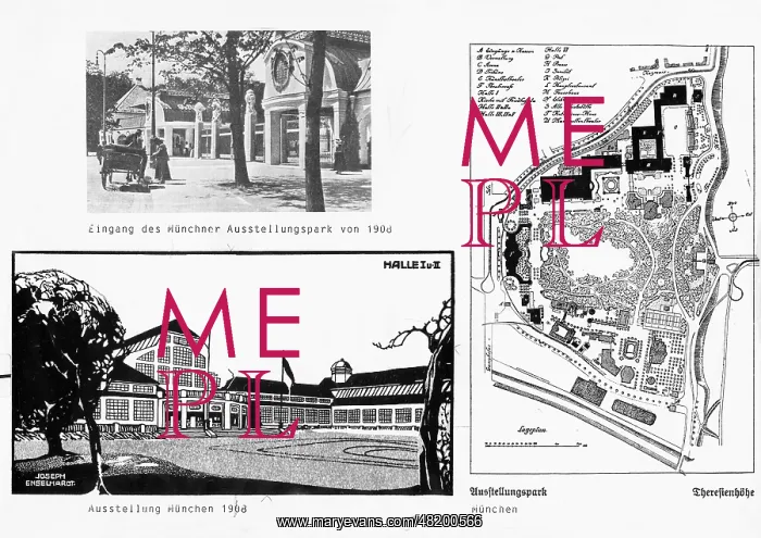 : Exhibition grounds in Munich, 1908 : Exhibition grounds in Munich, 1908