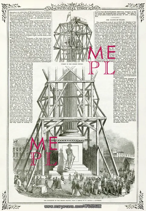 : Exhibition of Nelson's Column monument 1843 : Exhibition of Nelson's Column monument 1843