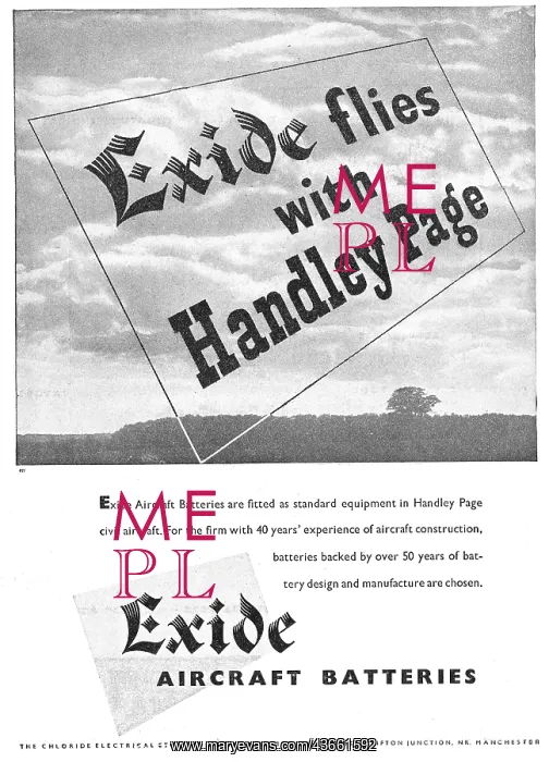 : Exide Aircraft Batteries 1949 : Exide Aircraft Batteries 1949