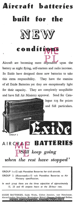 : Exide Aircraft Batteries : Exide Aircraft Batteries