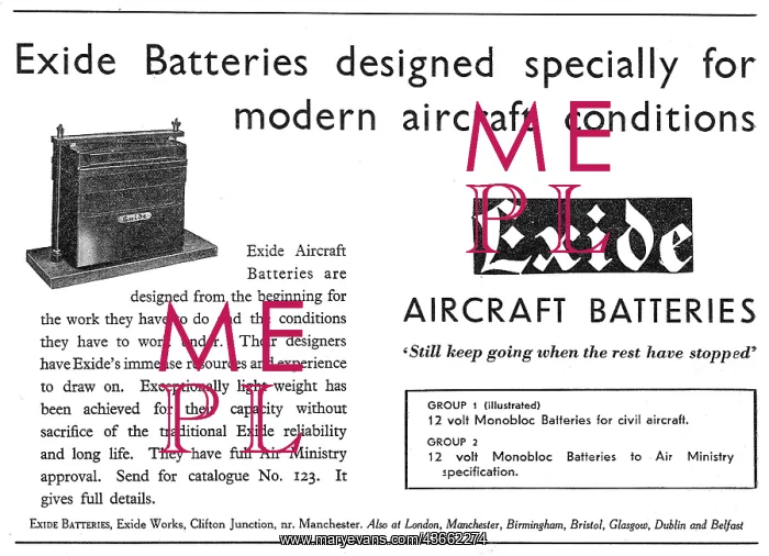 : Exide Aircraft Batteries : Exide Aircraft Batteries