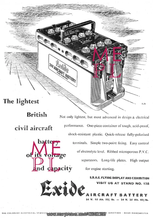 : Exide Aircraft Batteries : Exide Aircraft Batteries
