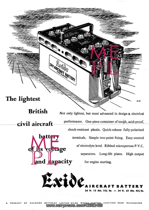 : Exide Aircraft Batteries : Exide Aircraft Batteries
