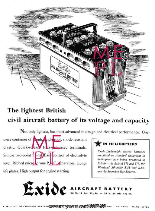 : Exide Aircraft Batteries : Exide Aircraft Batteries