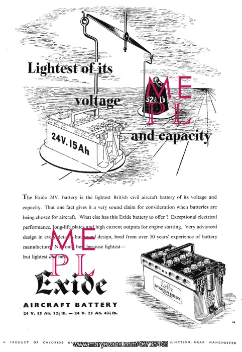 : Exide Aircraft Batteries : Exide Aircraft Batteries
