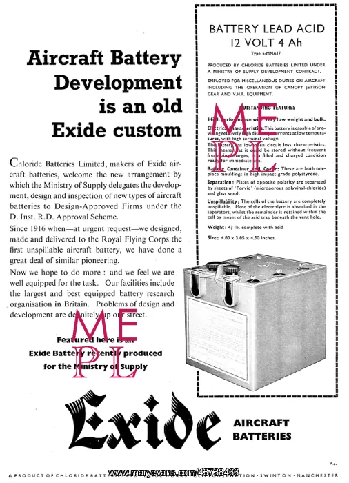 : EXide Aircraft Batteries : EXide Aircraft Batteries